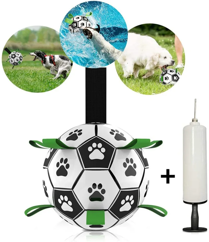 

China dog toys soccer ball dog summer ball toy for playing water, Black in white