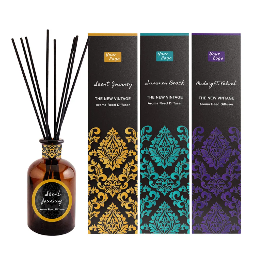 
Private Label Reed Diffuser Ceramic or Glass Bottle Air Fragrance with Rattan Sticks Sola Flower Luxury Home Fragrance 