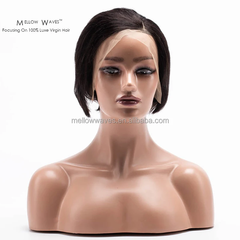 

Mellow Wave VS Wigs Highest Quality Peruvian Human Hair Lace Frontal Wigs Natural Color Peruvian Human Hair Wigs