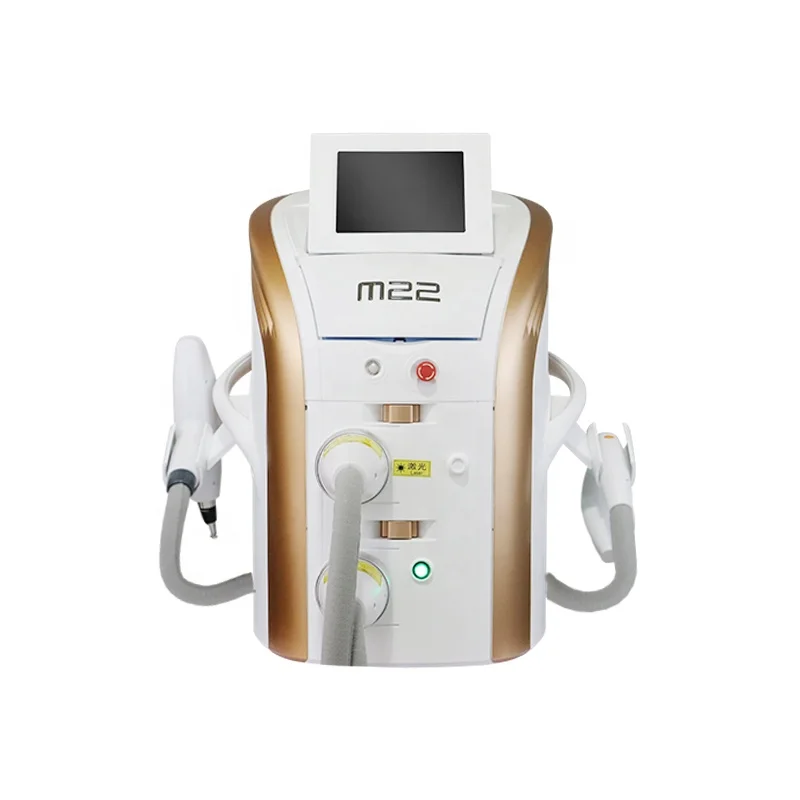 

Newest Multifunctional IPL Laser Skin Rejuvenation OPT M22 Machine for Hair Acne Wrinkle Removal, Blue/gold