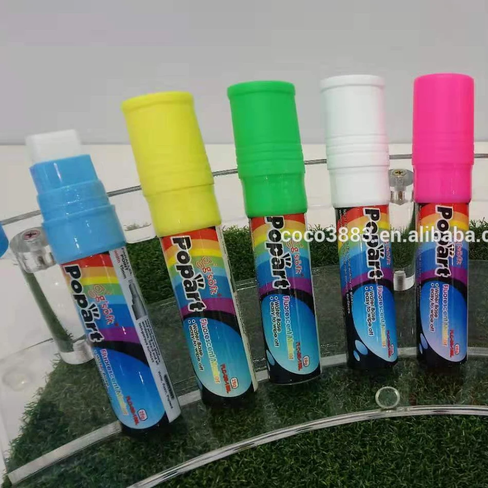 

Non toxic Hot selling Fluorescent Color Erasable Window chalk pen