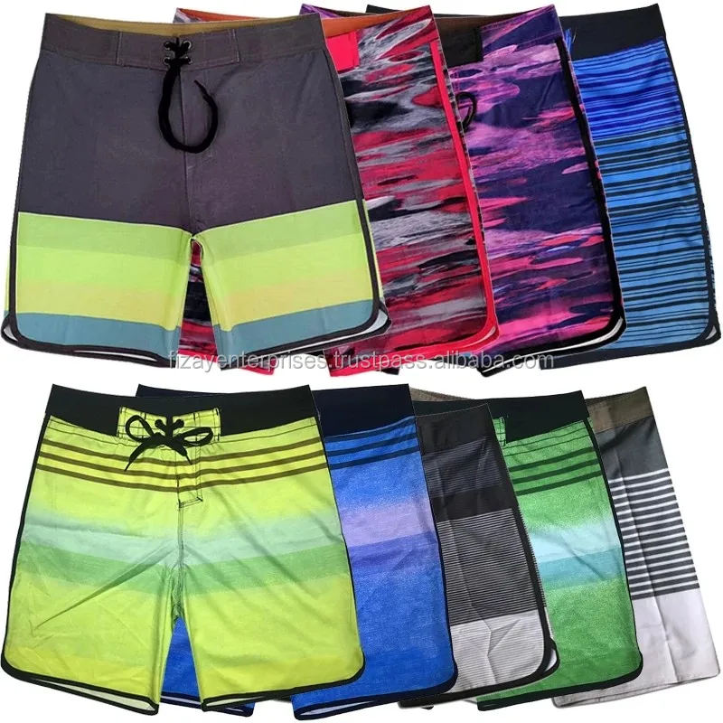 New Design Men Shorts Waterproof Elastic Men Board Shorts Swimwear Male