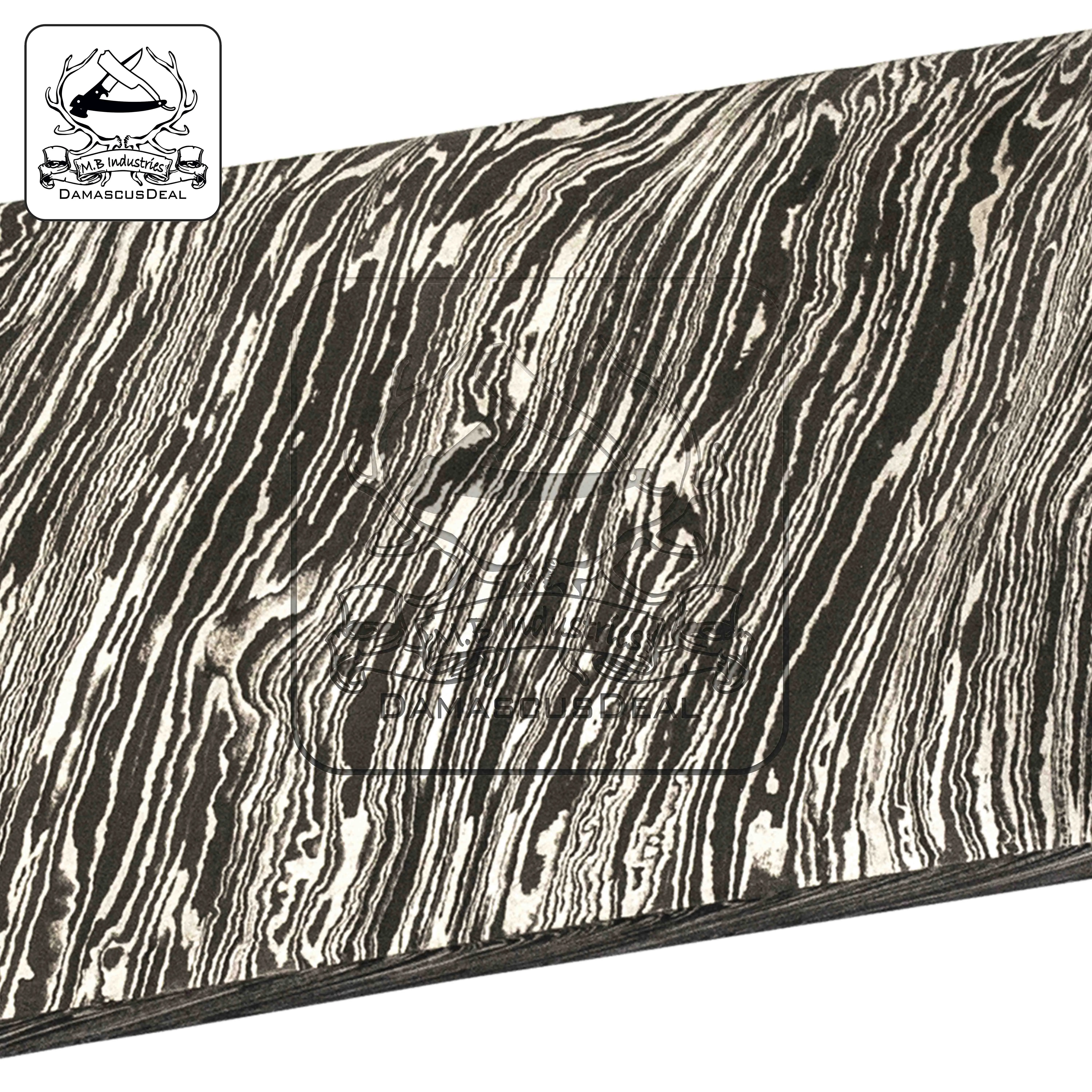 
Damascus Steel Billets for Knife Making - Fire Pattern 