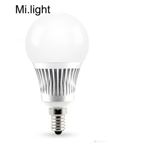 Milight E14 5W RGBC+CCT LED bulb with 2.4G 8-Zone wireless RF remote controller multicolor led lighting mi light FUT013