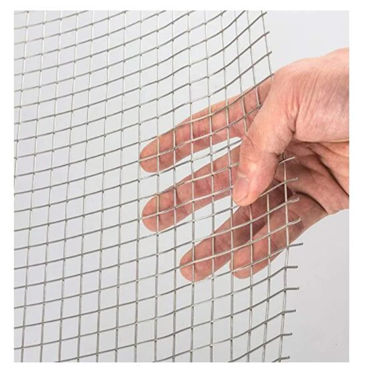 

Square Galvanized 1/2 inch * 1/2 inch Welding Fence Mesh Poultry Netting Cage Snake Fence, Silver