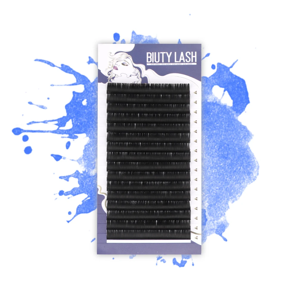 

Private Label false eyelashes individual Hybrid Lashes Matt Eyelash Extension With Custom Logo, Natural black