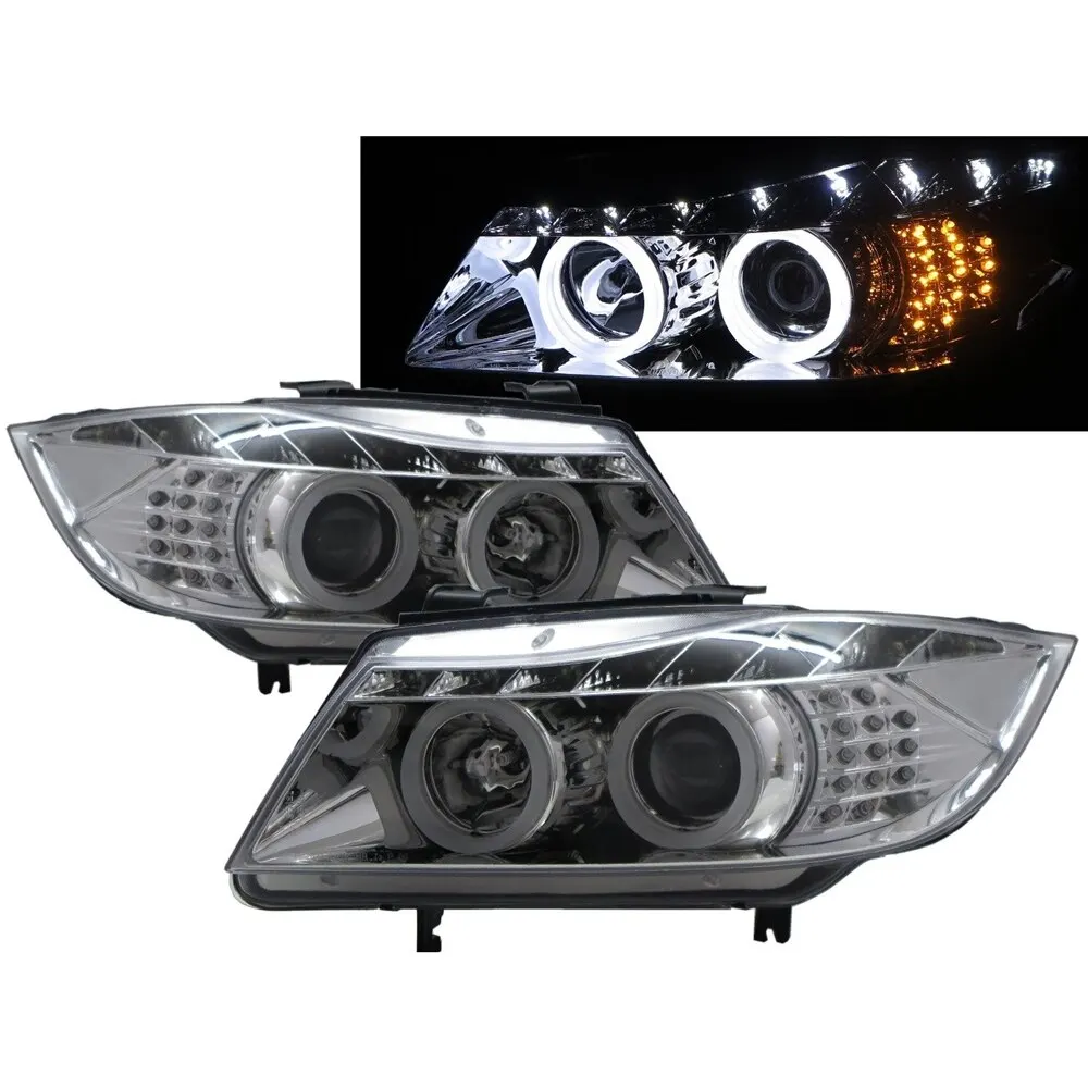 

E90/E91 05-08 4D/5D 3D Brightest Angel-Eye Pro LED HEADLIGHT V2 CH for BMW LHD