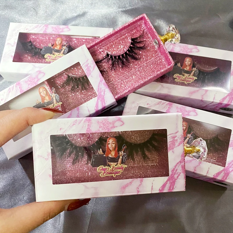 

Hand made full strip lashes wholesale custom mink lashes3d 25mm fluffy mink eyelashes vendor customized boxes, Natural black