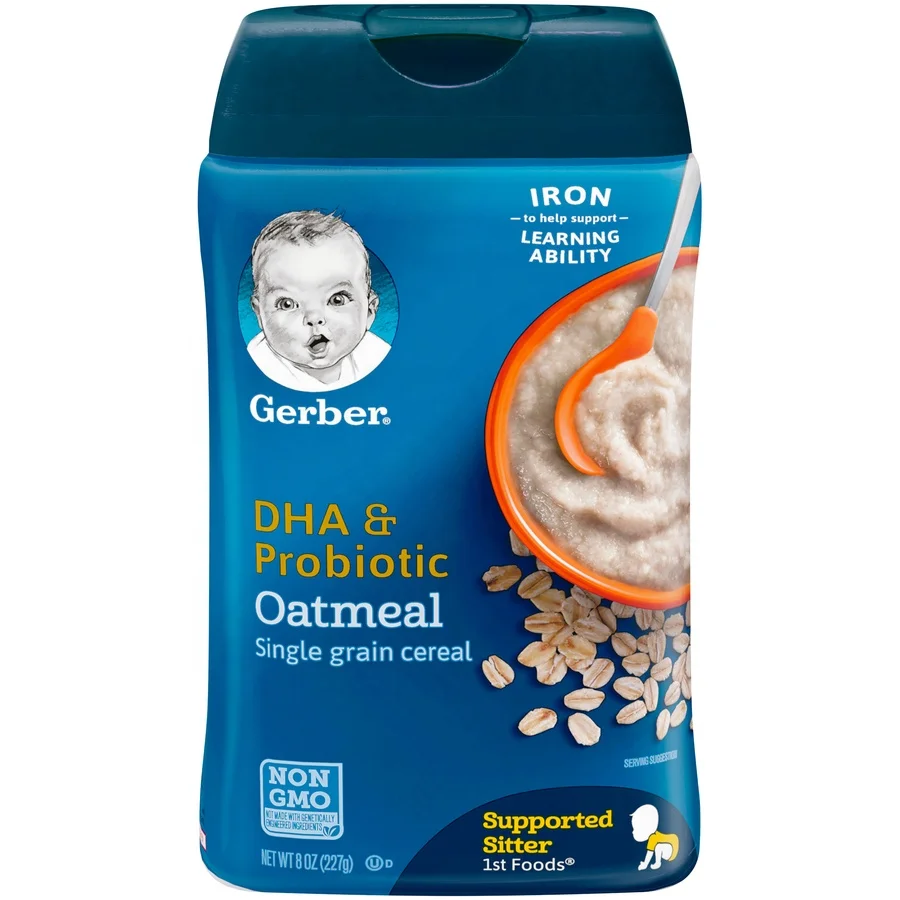 
Gerber DHA & Probiotic Oatmeal Baby Cereal 227Gram 