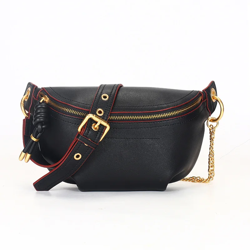 

TS8090 Custom outdoor Korean style sport tool designer fanny pack women genuine leather waist bag