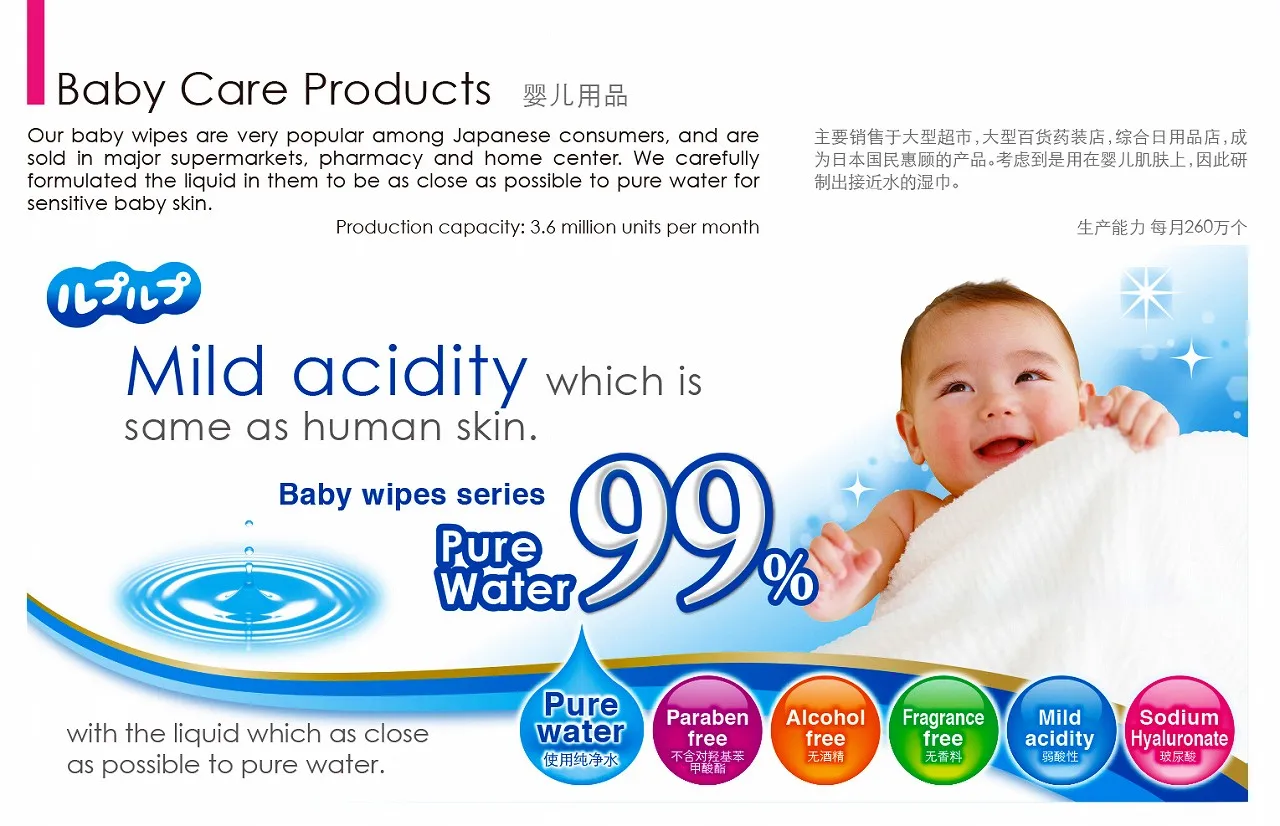 Japan Baby Wipes 99 Water With Milk Lotion Baby 80 Sheets X 3 Pack Wholesale Buy Baby Wipes Wet Wipe Baby Wet Wipes Product On Alibaba Com