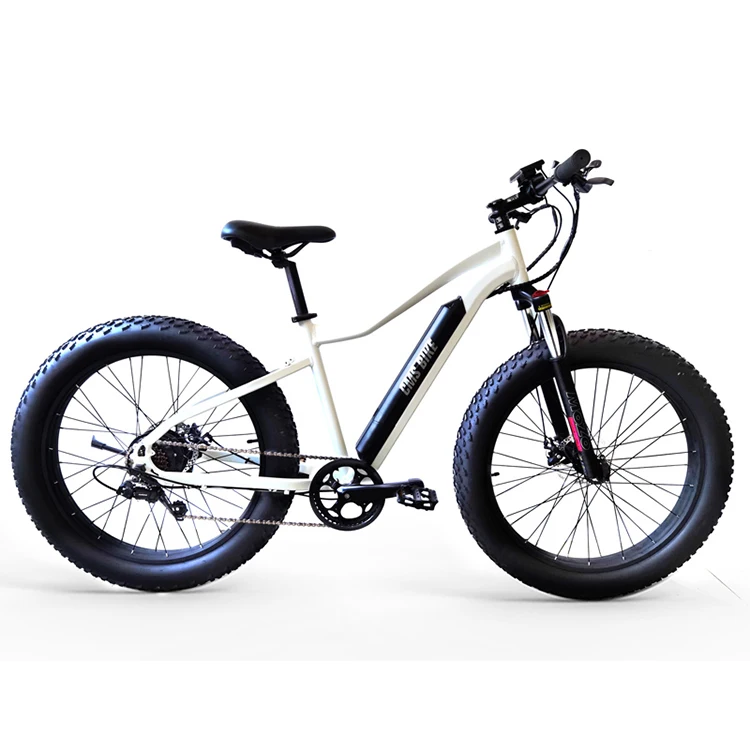 

Hot Sale Manufacture wholesale City E bikes 26*4.0 Fat Tire Mountain E bikes 7Speed Electric Bikes, White