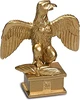 Brass square polished Imperial flag eagle