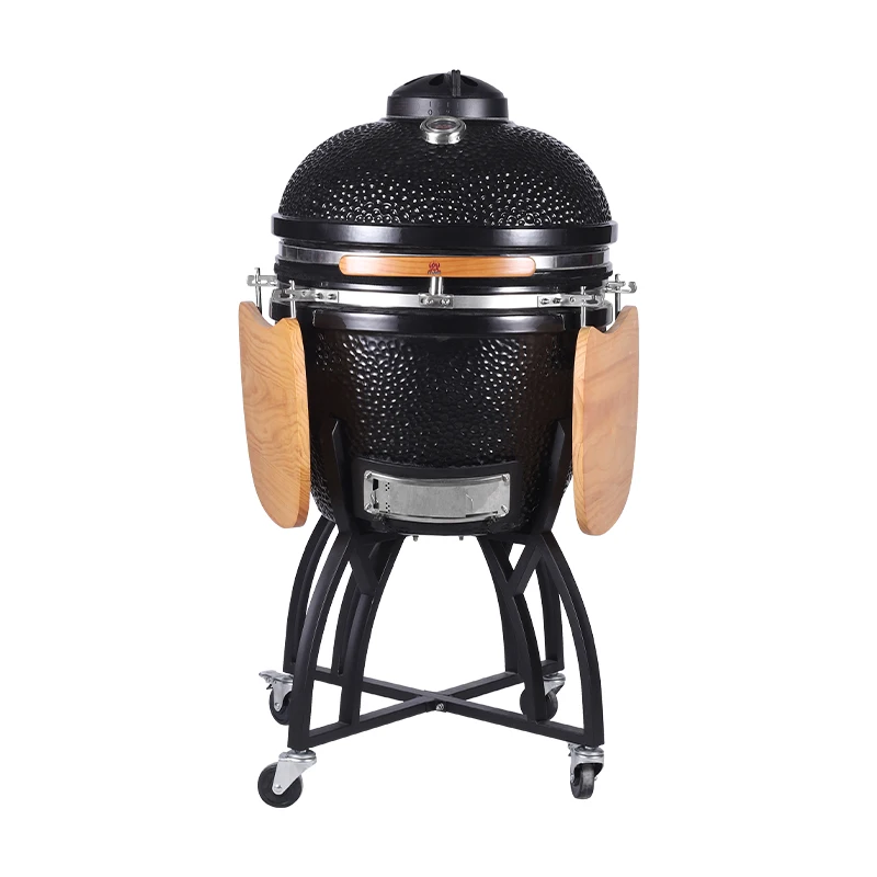 

Usa Amazon Hot Sell Outdoor Kitchen Pinic Camping Portable 22" charcoal Ceramic Green Egg Bbq Grill Kamado