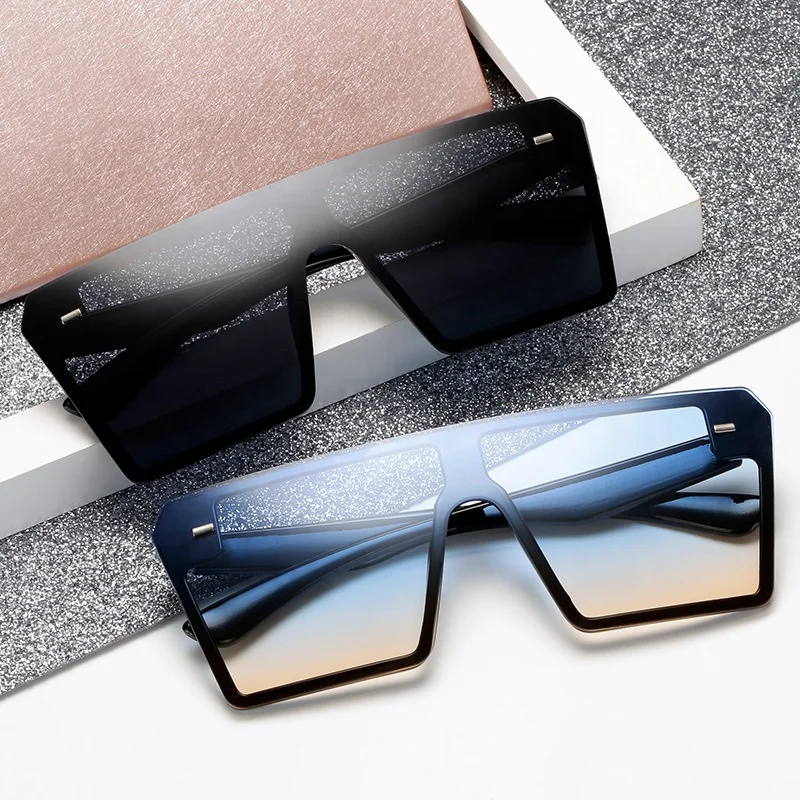 

2021 hot sale rectangle sunglasses men luxury sun glass high quality uv protect big shlid sunglasses