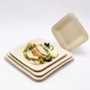 Biodegradable Bamboo Natural Square Bamboo Dinnerware Dishware Tableware