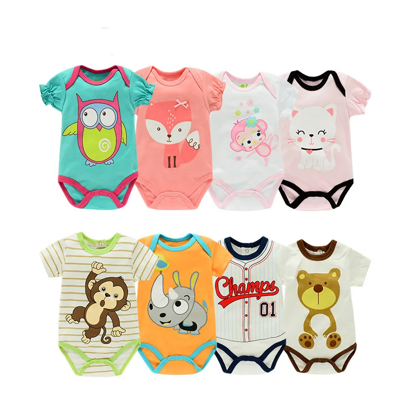 

New born baby cute custom print colour sofo cotton infant jumpsuit, Picture shows