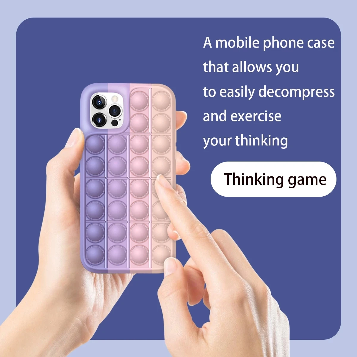 

Soft Silicone Phone Protective Cover Shockproof Cute Push Bubble Phone Case for iPhone