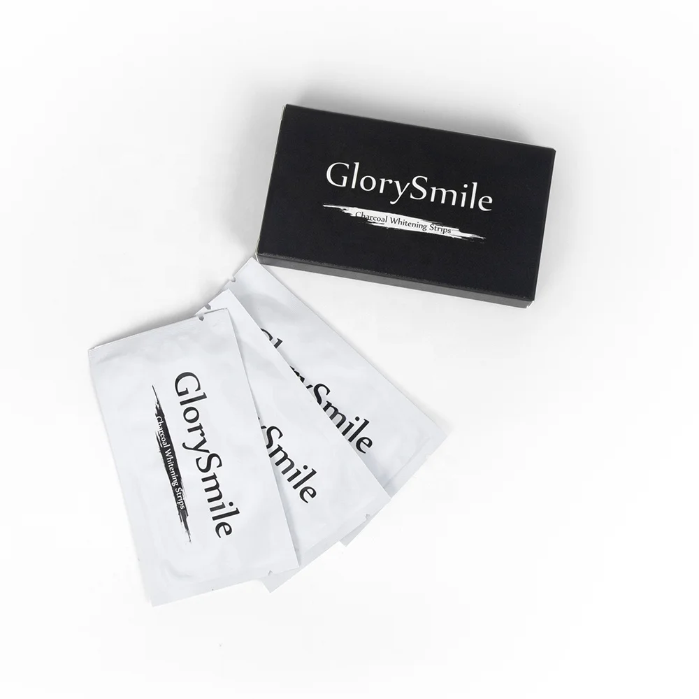 

2020 Professional EU Hot Sale Glory Smile Activated Charcoal Coconut Teeth Whitening Strips 28 Private Label