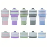 

Custom Portable Eco Friendly Folding Collapsible Travel Drinking Foldable Silicone Reusable Coffee Cup