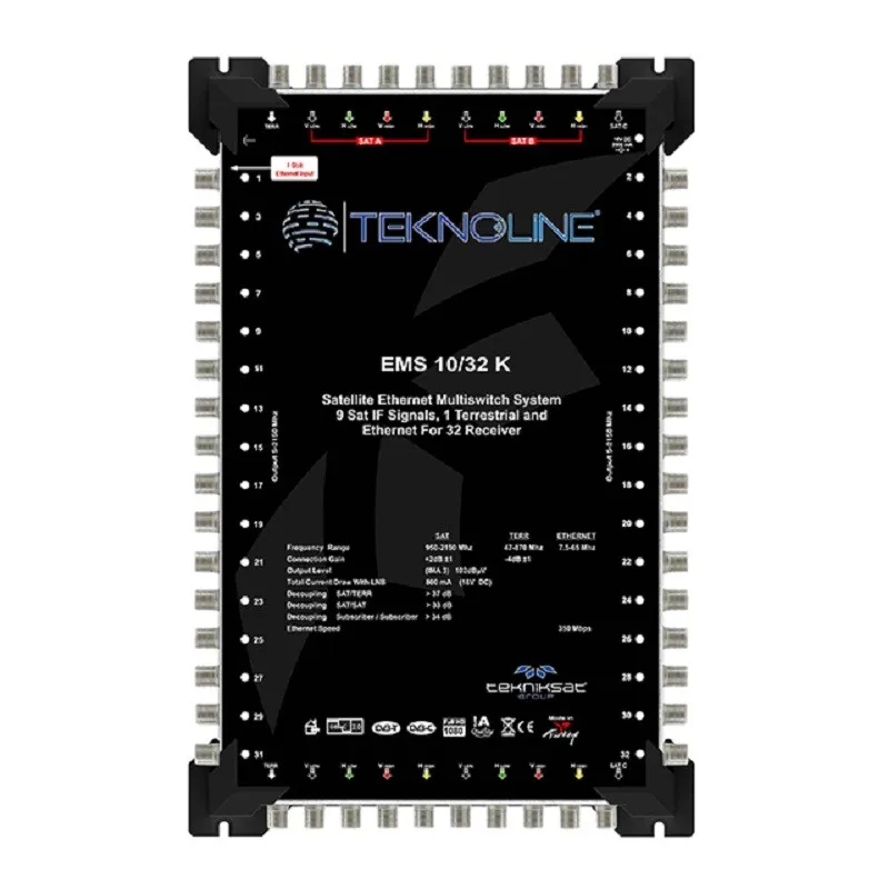 Best Quality Satellite Multiswitch 10 Input 32 Output With Led Indicator Diseqc Lnb Power Buy