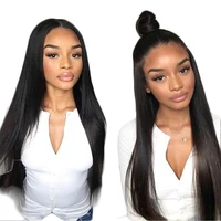 

150 Density 360 Lace Frontal Wig Cuticle Aligned Raw Brazilian Hair Straight Unprocessed Virgin Human Hair Apple Girl