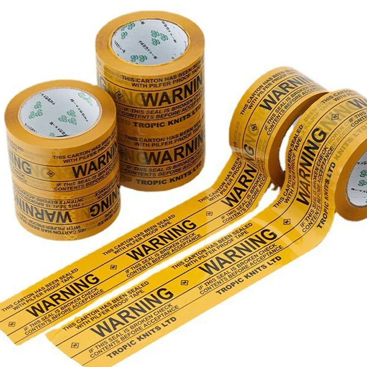 

Warning Fragile Handle Use Tape With Care Packing Printing Tape yellow