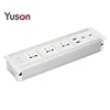 Yuson S8050 Office Furniture Desktop Recessed Outlets Sockets Power Unit With Switch Extension Sockets Black SilverWwhite color