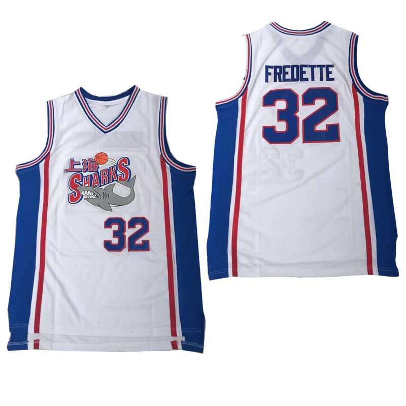 

Wholesale Cheap Shanghai Sharks 32 FREDETTE White Old Basketball Jersey For Men, Custom accepted