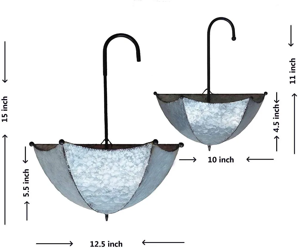 Metal Galvanised Hanging Umbrella Planter Buy Metal Galvanised