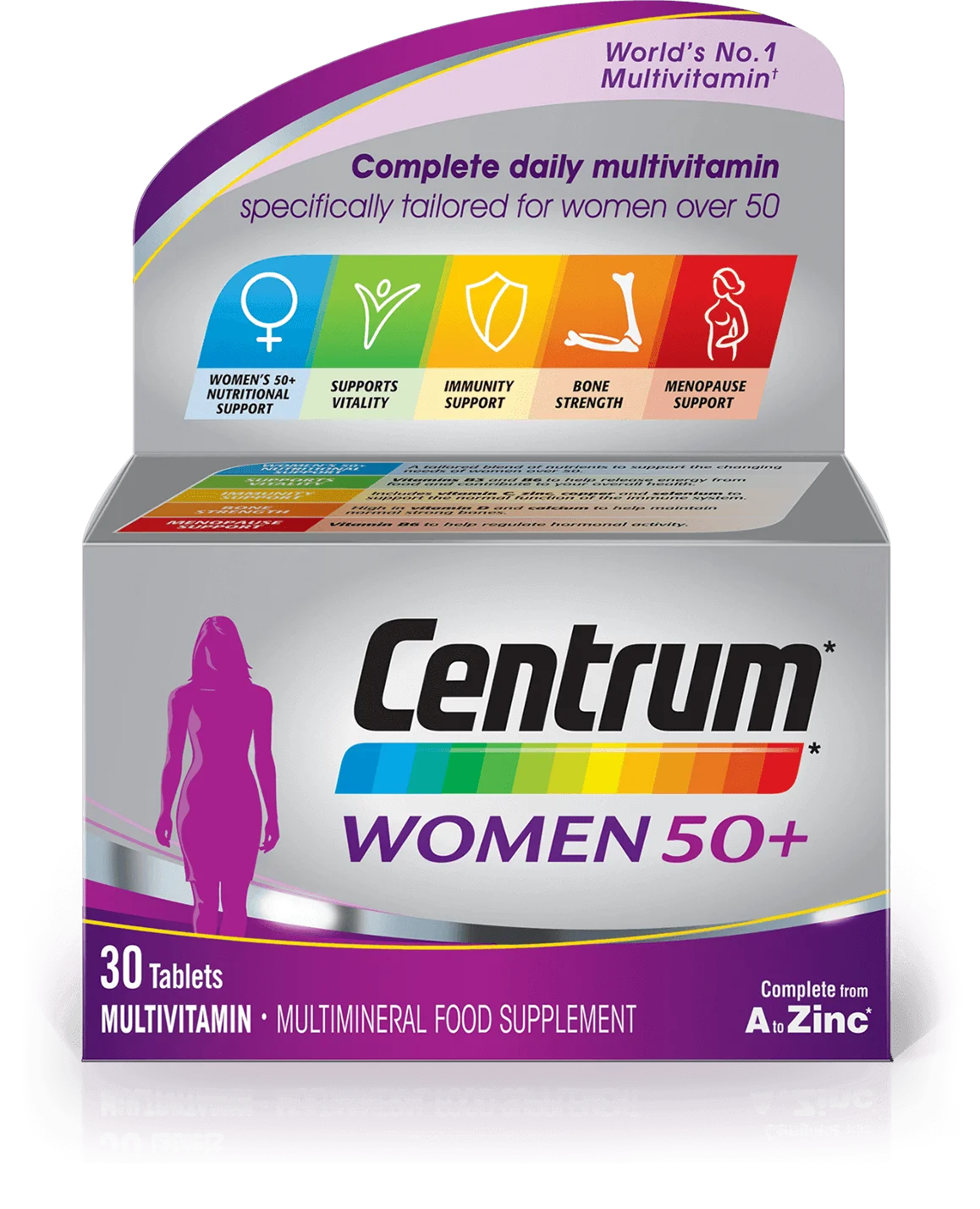 Centrum Women 50 Centrum 50 Plus Multivitamin Tablets For Women Pack Of 30 Ean 5000309008221