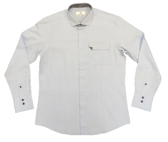 
HOT SELLING fashion patch pocket long sleeve Men Shirt 