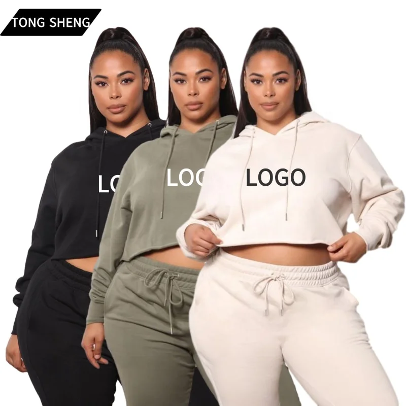 

Custom Embroidery Logo Women Sweatshirts Girls Crop Top Hoodies Oversize Sweatshirt Plus Size Women's Hoodies & Sweatshirts, Customized color