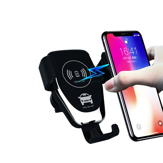 

UUTEK Q12 Top1 2021 new products mobile holder fast wireless charging 10w wireless car charger with holder for iphone