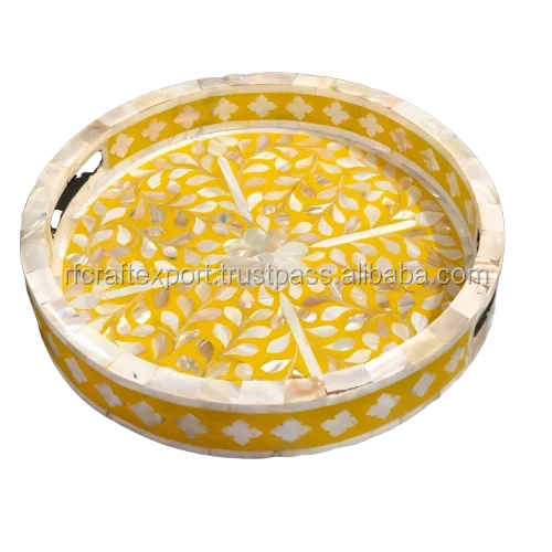 Mother Of Pearl Inlay Arabic Serving Tray Serving Tray Sea Shell Eid