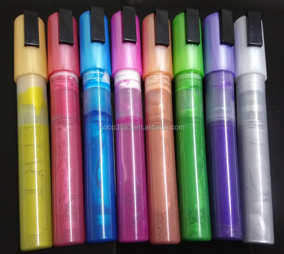 

5.5 MM Water based Wet-Erase Ink OEM Erasable Metallic Color chalk marker
