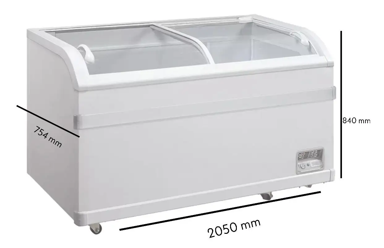 Commercial Chest Freezer In White Gr700l Chest Top Open Sliding Glass