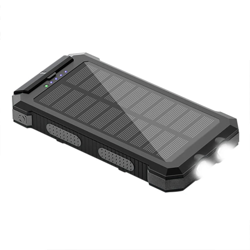 

Waterproof Outdoor 30000mah Solar Mobile Powerbank Solar Phone Charger Dual Usb Solar Portable Power Bank For Phone, Black/orange/blue/green/red/ect.
