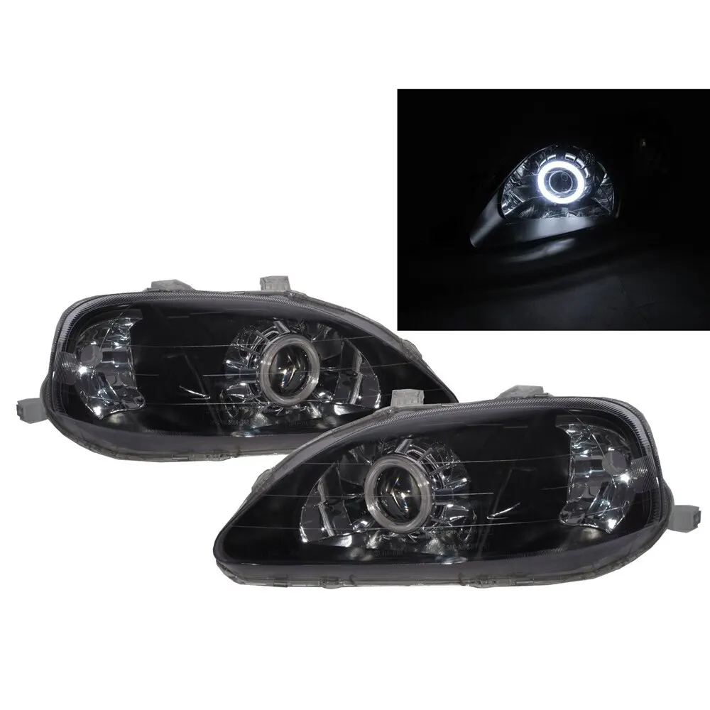 

EJ/EK/EM MK6 99-00 FACELIFT CCFL Projector Headlight Black for HONDA LHD