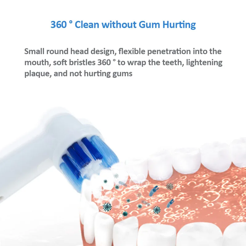 In Stock 20 Packs Best Brau N Head Toothbrush Round Head Electric Sonic