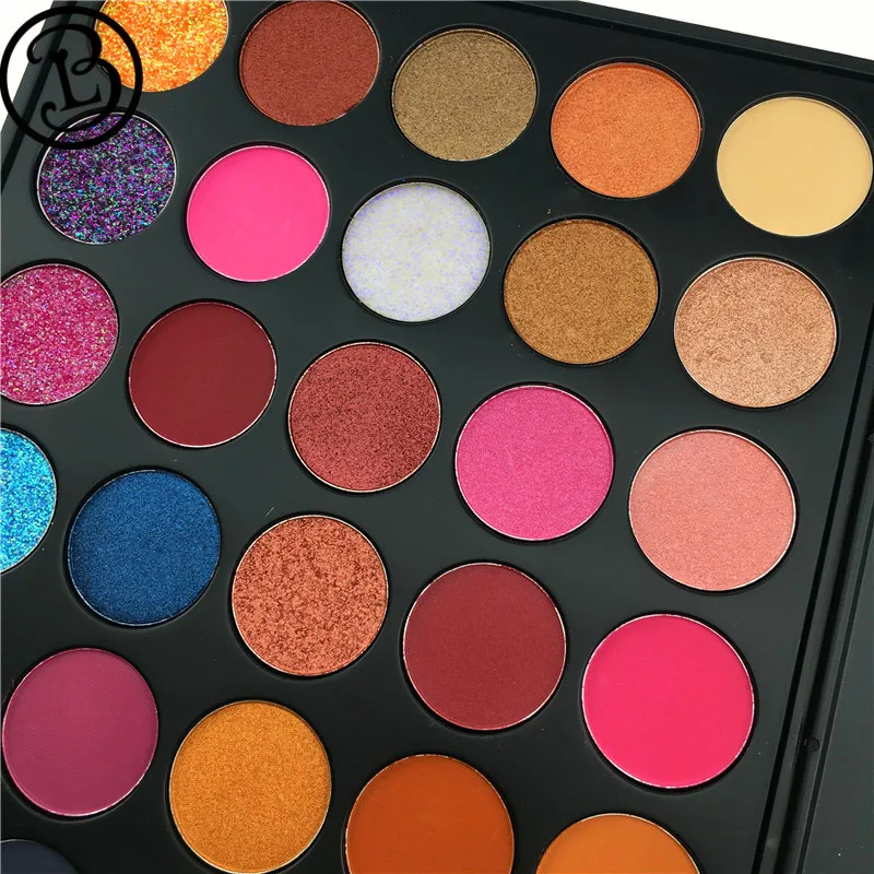 

Private label cosmetic 35 color custom eyeshadow palette, 35 colors glitter