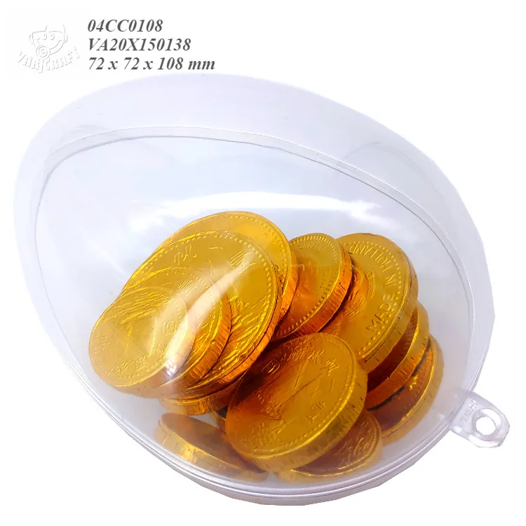 Factory Custom Design 100 Food Grade Transparent Easter Egg Shaped