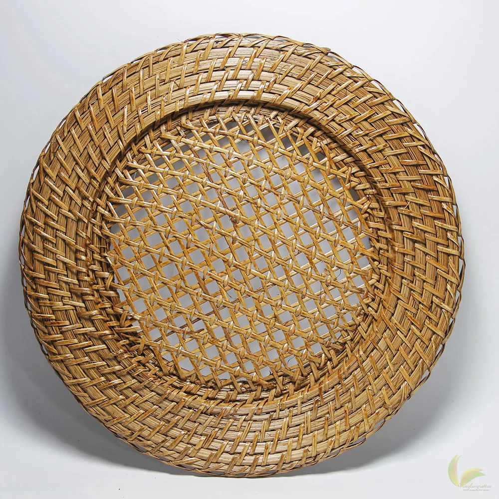 New Arrival Round Natural Straw Rattan Charger Plates Buy Rattan