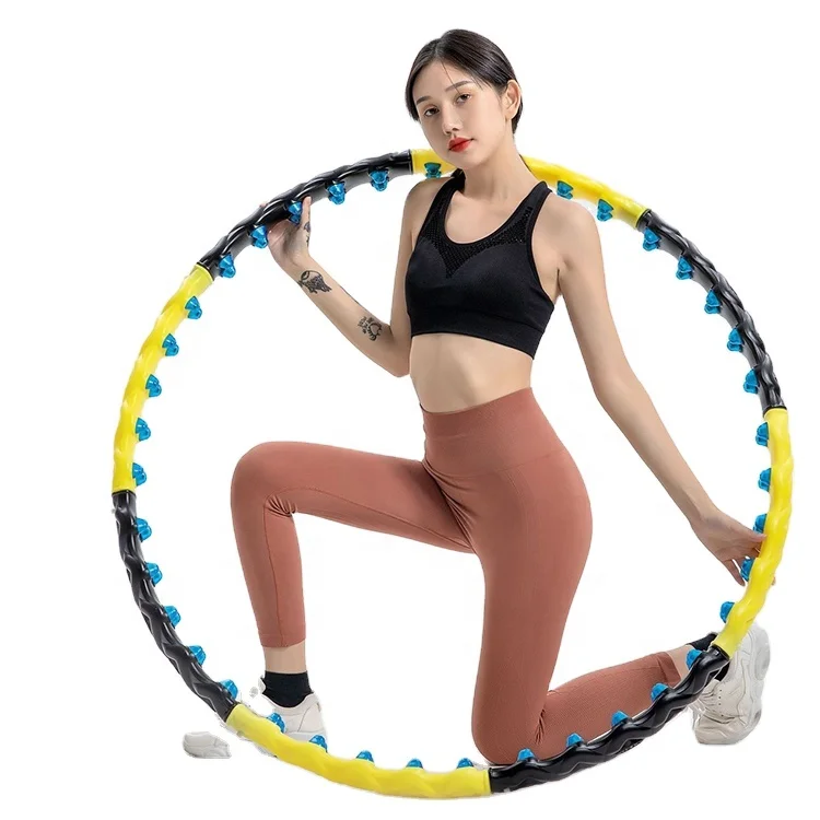 

2021 New Magnetic Mobile Gym Fitness Hula Hoops Equipment Magnetic Therapy Detachable Hula Ring