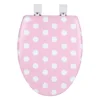 Toilet Seat_Soft_Polka Dots_O Simple Comfortable Type Plastic