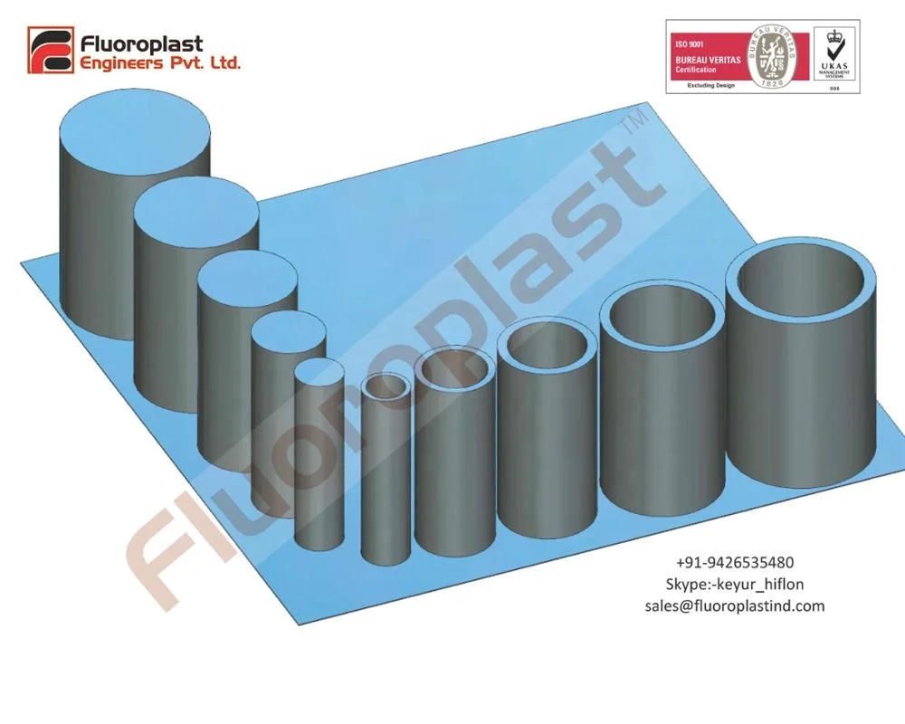 
High quality PTFE solid rods round bar for electrical insulation fluoroplast hiflon rod 
