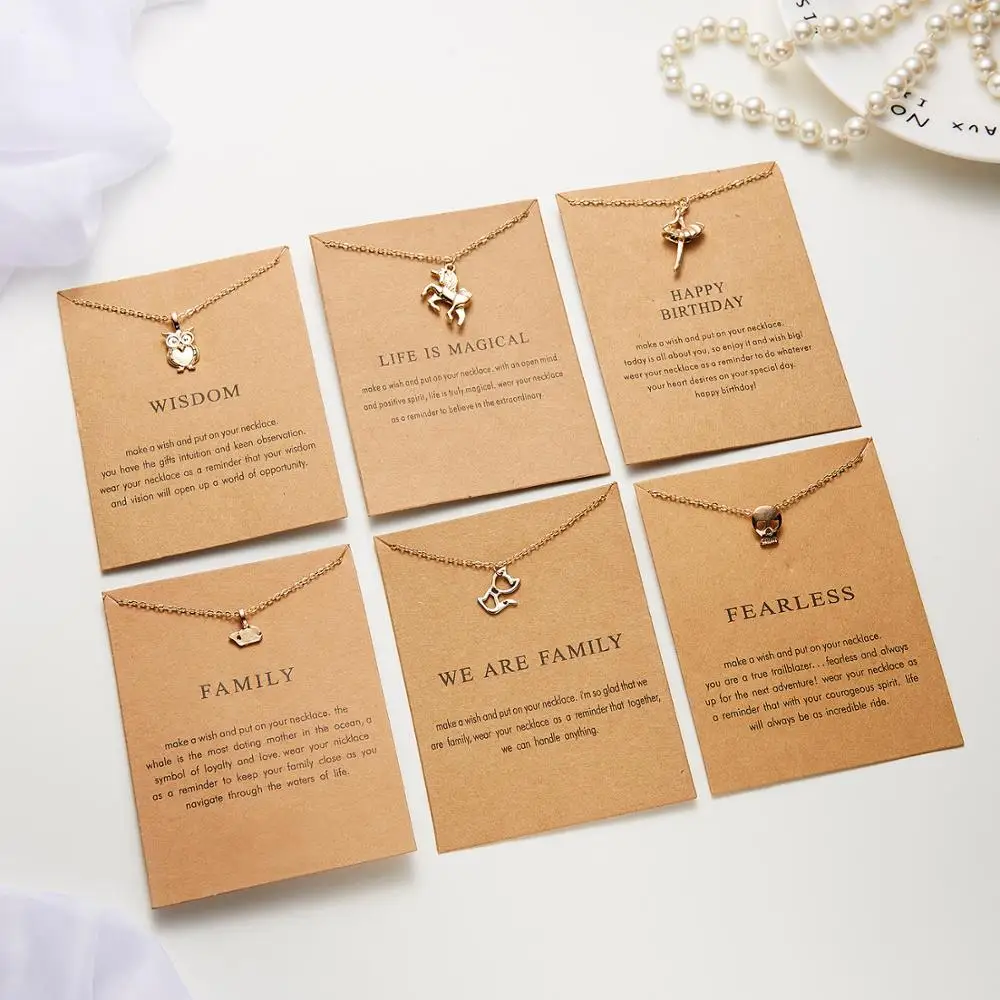 

Fashion Women's Beach Horse Pendant Choker Necklace Alloy Necklaces Pendant With Card Fashion Jewelry Gift for Women Girl