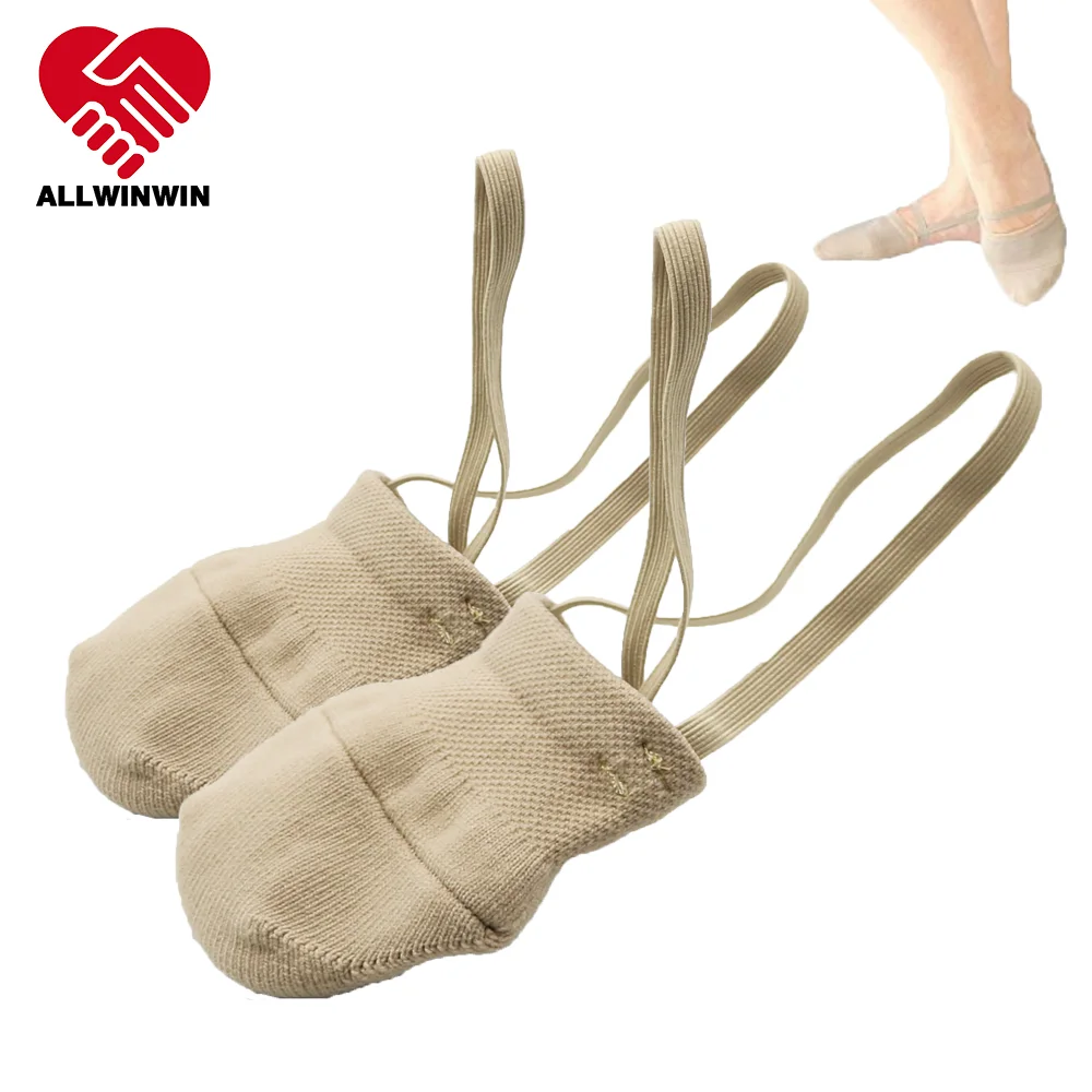 

ALLWINWIN RGS02 Rhythmic Gymnastics Half Shoes - Size S Socks Dance Sole Toe Slippers