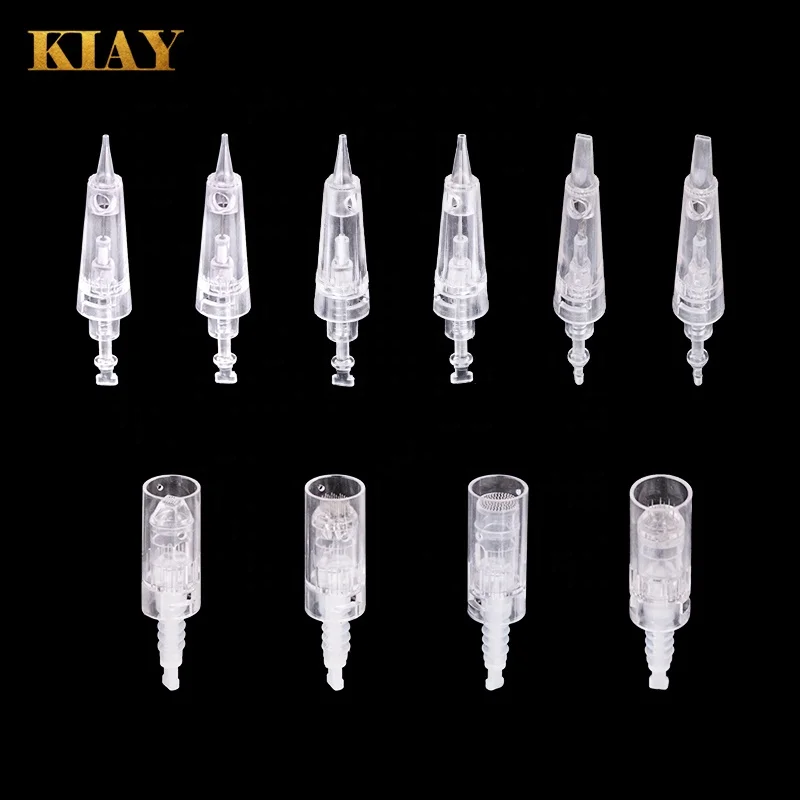 

Disposable Stainless steel Gas Sterilized microblading permanent makeup needle tattoo cartridge pmu micro nano needle, Transparent