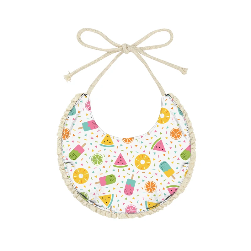
Wholesale Cheap Brushed Milk silk colorful Floral pattern New bandana bibs baby 